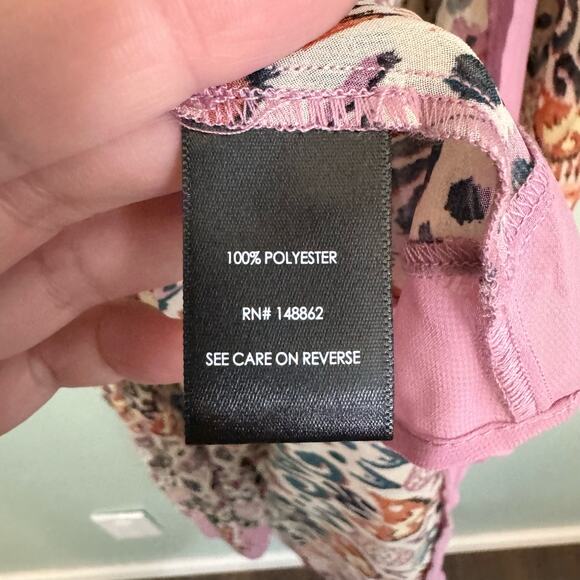 Torrid Kimono Cover Up Womens 00 Geometric Boho Open Maxi Duster Cardigan Pink - Picture 7 of 8